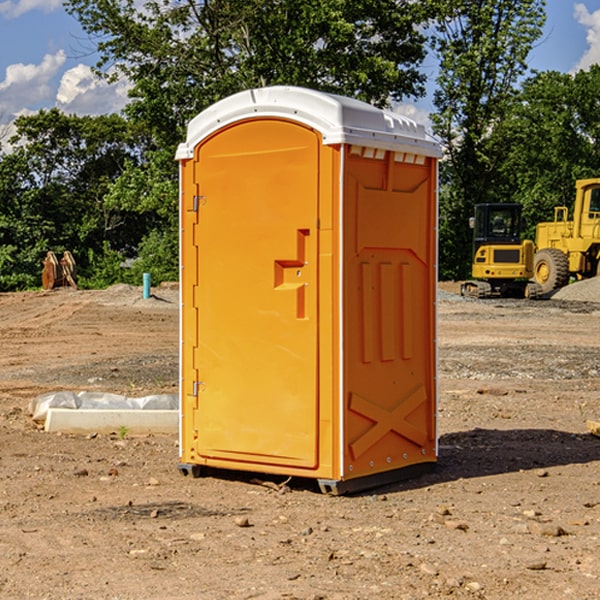 how often are the porta potties cleaned and serviced during a rental period in Whitesville